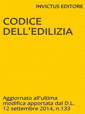cover image of Codice dell'edilizia